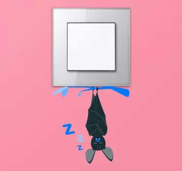 Wandtattoo Lichtschalter Fledermaus schalten text aus - TenStickers