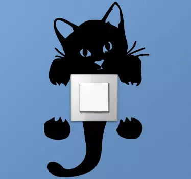 Wandtattoo Lichtschalter Hängende katze - TenStickers