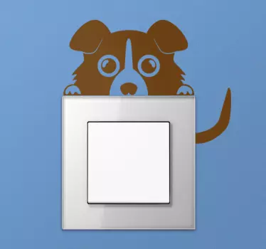 Wandtattoo Lichtschalter Hund - TenStickers