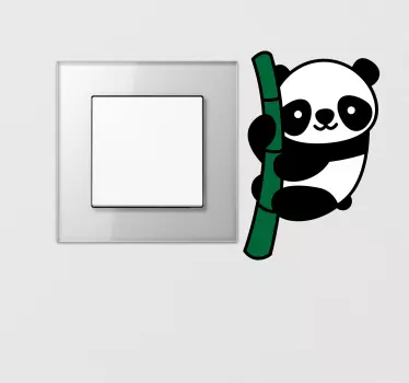 Wandtattoo Lichtschalter Süßer kletterpanda - TenStickers