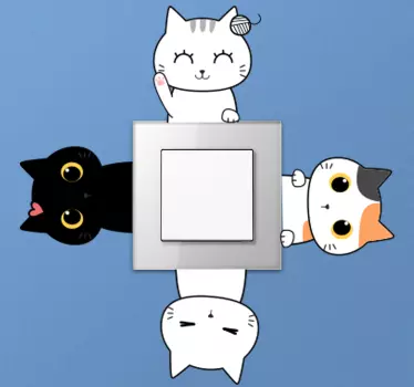 Wandtattoo Lichtschalter Verschiedene katze lichtschalter - TenStickers