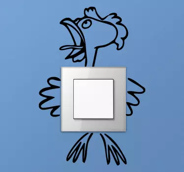 Wandtattoo Lichtschalter Zerquetschter schwanz - TenStickers
