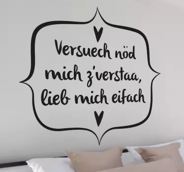Wandtattoo lieb mich eifach - TenStickers