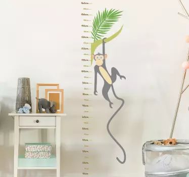 Wandtattoo Messlatte Affe - TenStickers