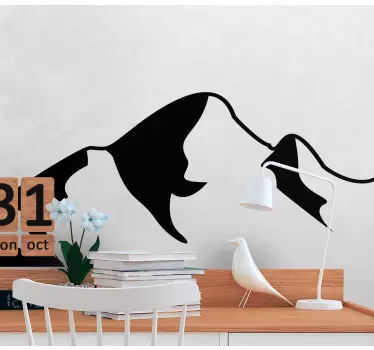 Wandtattoo natur bergsilhouette kunstwerk - TenStickers