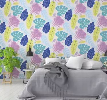 Wandtattoo Natur bunte blattmuster - TenStickers