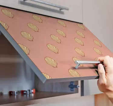 Wandtattoo Natur dekor mit muschelmuster - TenStickers