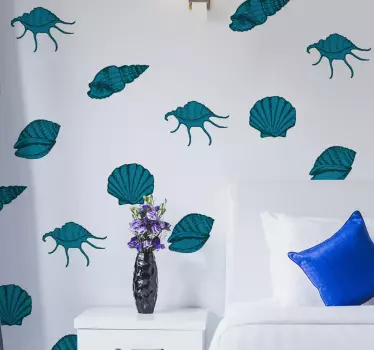 Wandtattoo Natur dekorative muschelmuster - TenStickers