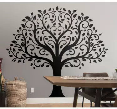 Wandtattoo natur elegante baumkontur - TenStickers