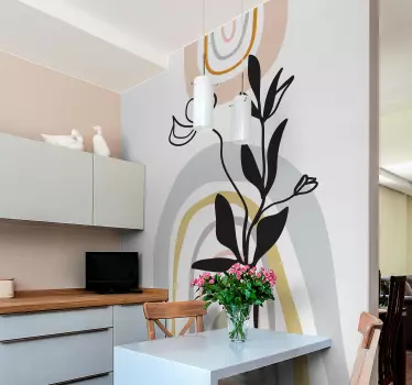Wandtattoo natur elegante botanische motive - TenStickers