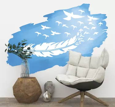 Wandtattoo Natur elegantes federmotiv - TenStickers