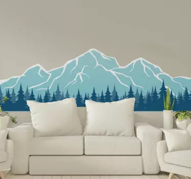 Wandtattoo natur gebirgslandschaft szene - TenStickers