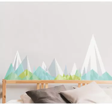Wandtattoo natur geometrische berglandschaft - TenStickers