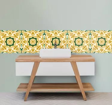 Fliesenaufkleber geometrisches blumenmotiv - TenStickers