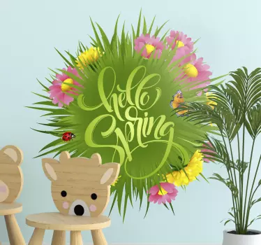 Wandtattoo Natur hallo frühlingsgrußnachricht - TenStickers