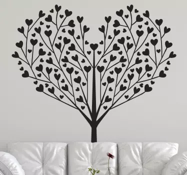 Wandtattoo natur herzbaum - TenStickers