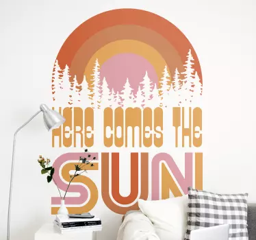 Wandtattoo Natur hier kommt die sonne - TenStickers