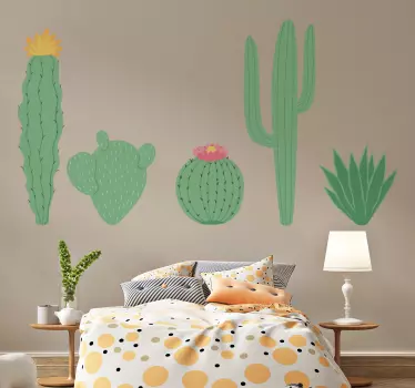 Wandtattoo natur kaktus kollektion präsentation - TenStickers