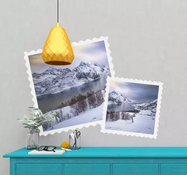 Wandtattoo natur malerische berglandschaft - TenStickers