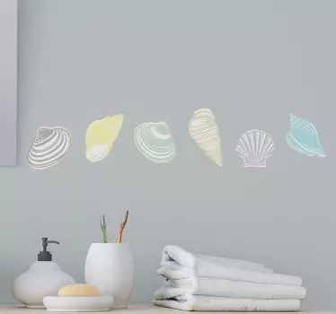 Wandtattoo Natur muschelanordnung - TenStickers