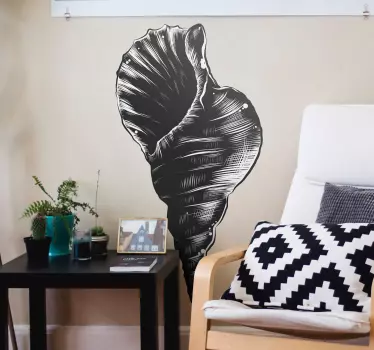 Wandtattoo natur muschelillustration - TenStickers
