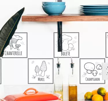 Wandtattoo natur pilz küchenschilder - TenStickers