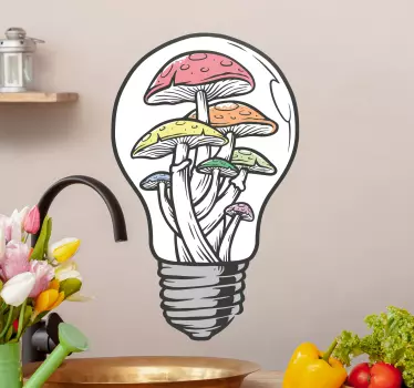 Wandtattoo Natur pilze in zwiebelform - TenStickers