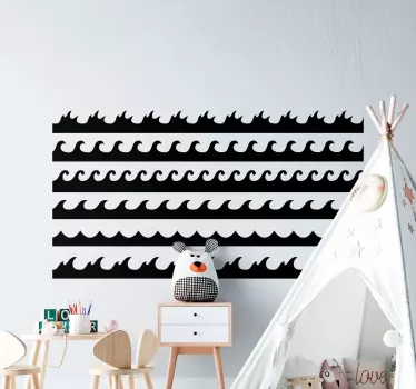 Wandtattoo Natur stilisierte wellenmuster - TenStickers