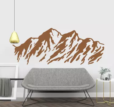 Wandtattoo Natur umriss der bergkette - TenStickers
