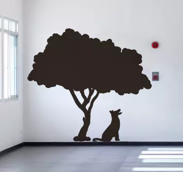 Wandtattoo natur waldtiere mit baum - TenStickers