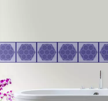 Fliesenaufkleber sechseckiger anordnungsstil - TenStickers