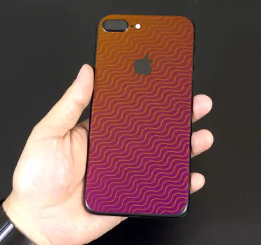 Wandtattoo Linie Wellenmuster iPhone - TenStickers