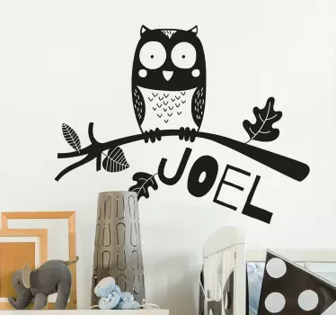 Wandtattoo personalisierbare Eule - TenStickers