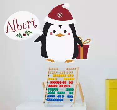 Wandtattoo personalisierbarer Pinguin - TenStickers