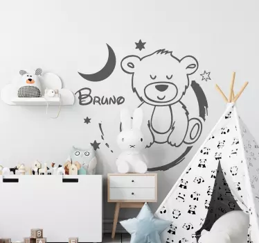 Wandtattoo personalisiert Bär Nachthimmel - TenStickers