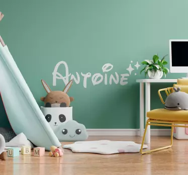 Wandtattoo Kinderzimmer personalisierter Name Disney - TenStickers