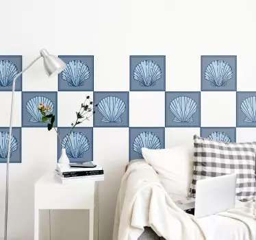 Fliesenaufkleber muschel-muster - TenStickers