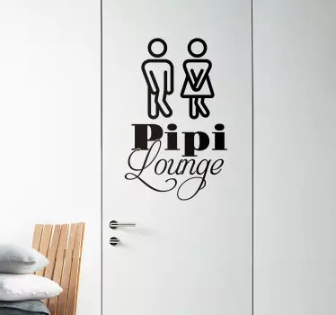 Badezimmer Pipi Lounge kreativer Türaufkleber - TenStickers