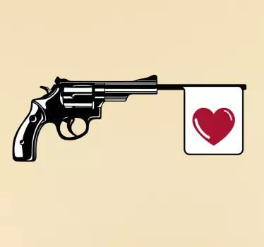 Wandtattoo Pistole Liebe - TenStickers
