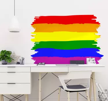 Wandtattoo Regenbogenfahne - TenStickers