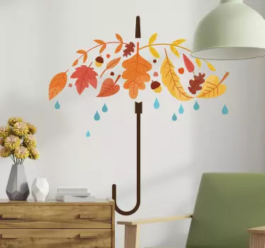 Wandtattoo Regenschirm Herbs - TenStickers
