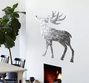Wandtattoo Rentier Silber - TenStickers