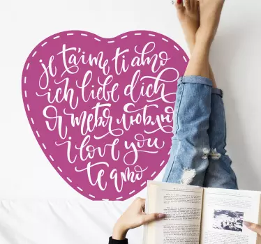 Wandtattoo rezept herzliche liebesbotschaften - TenStickers