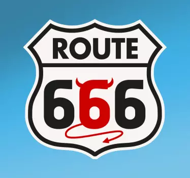 Wandtattoo route 666 Teufel - TenStickers