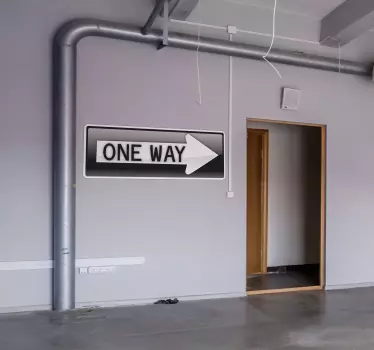 Wandtattoo Schild One Way - TenStickers