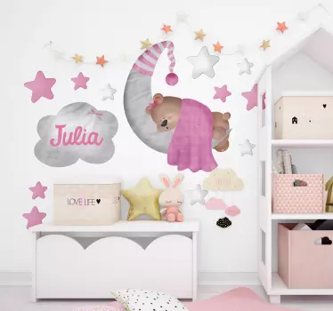 Wandtattoo Schlafender Bär für Kinder - TenStickers