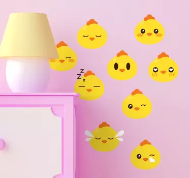 Wandtattoo Set kleine Küken - TenStickers
