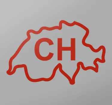 Wandtattoo Silhouette Schweiz - TenStickers
