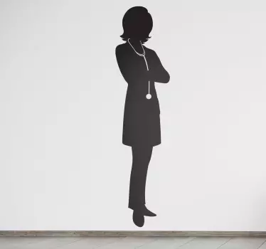 Wandtattoo Silhoulette Doktorin - TenStickers