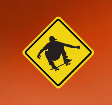 Wandtattoo Skater Schild - TenStickers